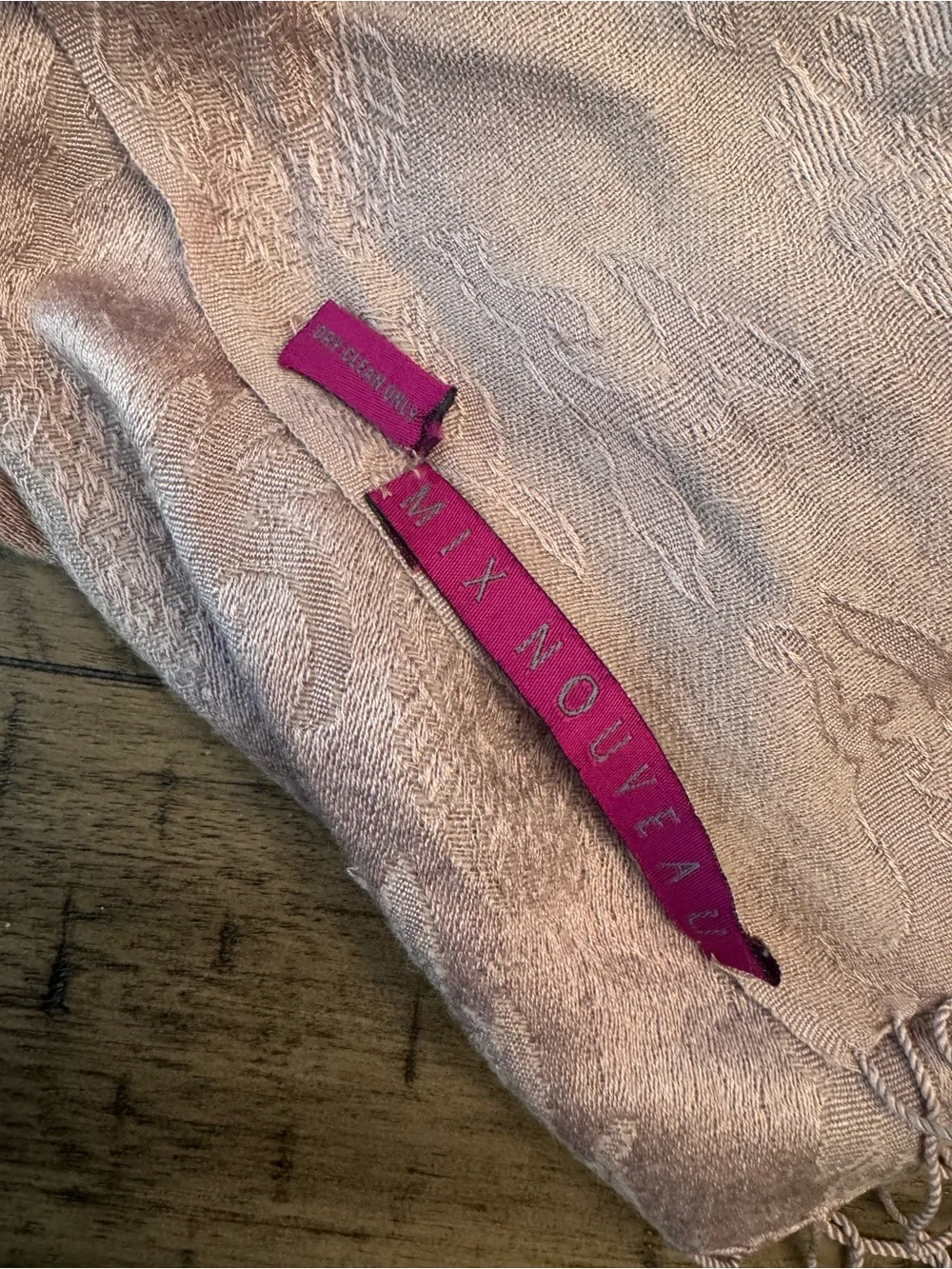 MIX NOUVEAU Large Fringe End Wrap / Scarf, Pashmina Wool and Silk